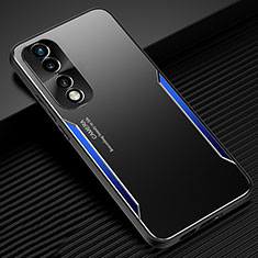 Funda Lujo Marco de Aluminio y Silicona Carcasa Bumper JL3 para Huawei Honor 70 Pro 5G Azul