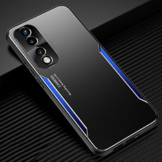 Funda Lujo Marco de Aluminio y Silicona Carcasa Bumper JL3 para Huawei Honor 70 Pro+ Plus 5G Azul