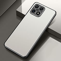 Funda Lujo Marco de Aluminio y Silicona Carcasa Bumper para Huawei Honor X30i Plata