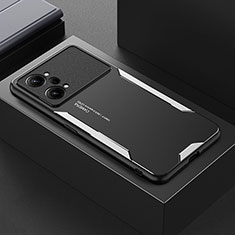 Funda Lujo Marco de Aluminio y Silicona Carcasa Bumper para Oppo K10 Pro 5G Plata