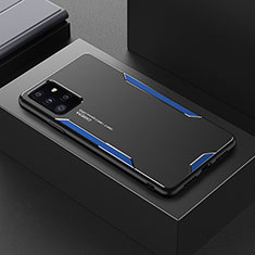 Funda Lujo Marco de Aluminio y Silicona Carcasa Bumper para Samsung Galaxy A72 5G Azul