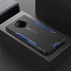 Funda Lujo Marco de Aluminio y Silicona Carcasa Bumper para Xiaomi Mi 10i 5G Azul