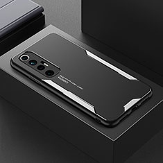 Funda Lujo Marco de Aluminio y Silicona Carcasa Bumper para Xiaomi Mi 10S 5G Plata