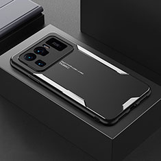 Funda Lujo Marco de Aluminio y Silicona Carcasa Bumper para Xiaomi Mi 11 Ultra 5G Plata