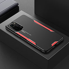 Funda Lujo Marco de Aluminio y Silicona Carcasa Bumper para Xiaomi Mi 11i 5G Rojo