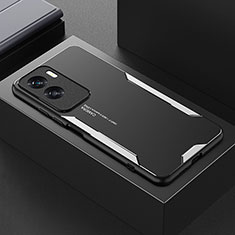 Funda Lujo Marco de Aluminio y Silicona Carcasa Bumper PB1 para Huawei Honor X50i 5G Plata