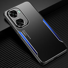 Funda Lujo Marco de Aluminio y Silicona Carcasa Bumper PB1 para Huawei Nova 11 SE Azul