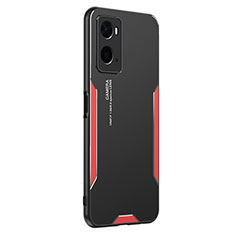 Funda Lujo Marco de Aluminio y Silicona Carcasa Bumper PB1 para Oppo A36 Rojo