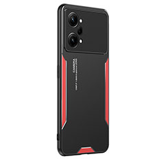 Funda Lujo Marco de Aluminio y Silicona Carcasa Bumper PB1 para Oppo K10 Pro 5G Rojo