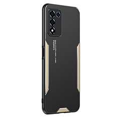 Funda Lujo Marco de Aluminio y Silicona Carcasa Bumper PB1 para Oppo K9S 5G Oro