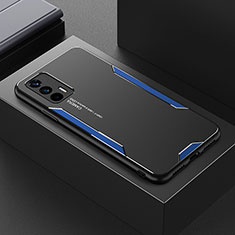 Funda Lujo Marco de Aluminio y Silicona Carcasa Bumper PB1 para Realme GT Neo 5G Azul