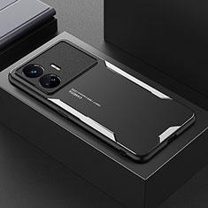 Funda Lujo Marco de Aluminio y Silicona Carcasa Bumper PB1 para Realme GT Neo5 SE 5G Plata