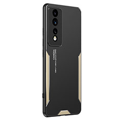 Funda Lujo Marco de Aluminio y Silicona Carcasa Bumper PB2 para Huawei Honor 80 GT 5G Oro