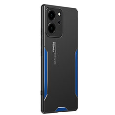 Funda Lujo Marco de Aluminio y Silicona Carcasa Bumper PB2 para Huawei Honor 80 SE 5G Azul