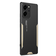 Funda Lujo Marco de Aluminio y Silicona Carcasa Bumper PB2 para Huawei Honor 80 SE 5G Oro