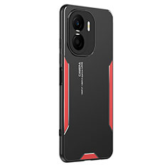 Funda Lujo Marco de Aluminio y Silicona Carcasa Bumper PB2 para Huawei Honor X40i 5G Rojo