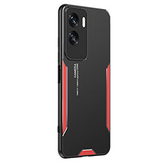 Funda Lujo Marco de Aluminio y Silicona Carcasa Bumper PB2 para Huawei Honor X50i 5G Rojo