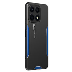 Funda Lujo Marco de Aluminio y Silicona Carcasa Bumper PB2 para Huawei Honor X8a 4G Azul