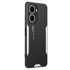 Funda Lujo Marco de Aluminio y Silicona Carcasa Bumper PB2 para Huawei Nova 10 SE Plata