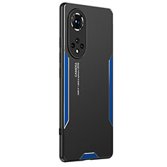 Funda Lujo Marco de Aluminio y Silicona Carcasa Bumper PB2 para Huawei Nova 9 Pro Azul