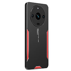 Funda Lujo Marco de Aluminio y Silicona Carcasa Bumper PB2 para Realme 11 Pro+ Plus 5G Rojo