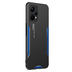 Funda Lujo Marco de Aluminio y Silicona Carcasa Bumper PB2 para Realme 9 5G Azul