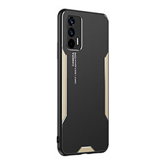 Funda Lujo Marco de Aluminio y Silicona Carcasa Bumper PB2 para Realme GT Neo 2T 5G Oro