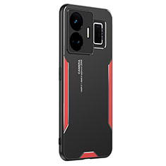 Funda Lujo Marco de Aluminio y Silicona Carcasa Bumper PB2 para Realme GT Neo6 5G Rojo