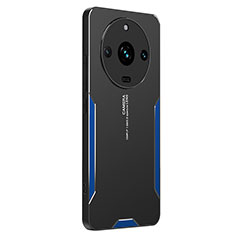 Funda Lujo Marco de Aluminio y Silicona Carcasa Bumper PB2 para Realme Narzo 60 5G Azul