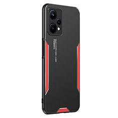 Funda Lujo Marco de Aluminio y Silicona Carcasa Bumper PB2 para Realme Q5 5G Rojo