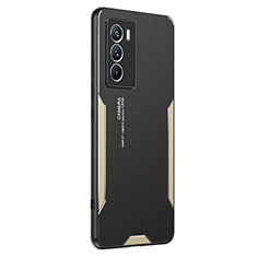 Funda Lujo Marco de Aluminio y Silicona Carcasa Bumper PB2 para Vivo iQOO 9 SE 5G Oro