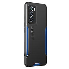 Funda Lujo Marco de Aluminio y Silicona Carcasa Bumper PB2 para Vivo iQOO Neo5S 5G Azul