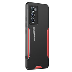 Funda Lujo Marco de Aluminio y Silicona Carcasa Bumper PB2 para Vivo iQOO Neo5S 5G Rojo