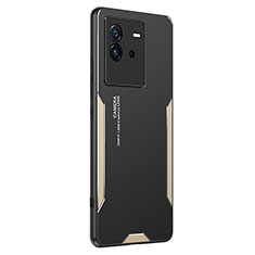 Funda Lujo Marco de Aluminio y Silicona Carcasa Bumper PB2 para Vivo iQOO Neo6 SE 5G Oro