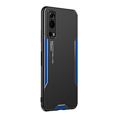 Funda Lujo Marco de Aluminio y Silicona Carcasa Bumper PB2 para Vivo iQOO Z3 5G Azul