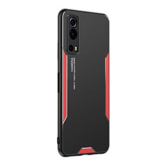 Funda Lujo Marco de Aluminio y Silicona Carcasa Bumper PB2 para Vivo iQOO Z3 5G Rojo