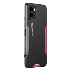 Funda Lujo Marco de Aluminio y Silicona Carcasa Bumper PB2 para Vivo Y01 Rojo