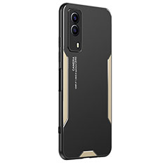 Funda Lujo Marco de Aluminio y Silicona Carcasa Bumper PB2 para Vivo Y53s t2 Oro