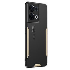 Funda Lujo Marco de Aluminio y Silicona Carcasa Bumper PB2 para Xiaomi Redmi Note 13 5G Oro