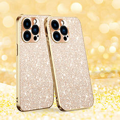 Funda Silicona Carcasa Goma Bling-Bling AC1 para Apple iPhone 13 Pro Oro