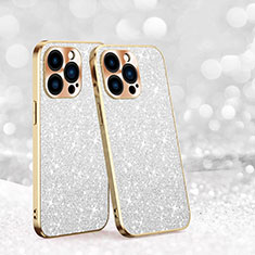 Funda Silicona Carcasa Goma Bling-Bling AC1 para Apple iPhone 14 Pro Max Plata