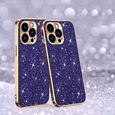 Funda Silicona Carcasa Goma Bling-Bling AC1 para Apple iPhone 15 Pro Max Morado