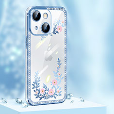 Funda Silicona Carcasa Goma Bling-Bling AT1 para Apple iPhone 13 Azul