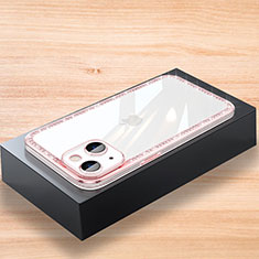 Funda Silicona Carcasa Goma Bling-Bling AT2 para Apple iPhone 13 Oro Rosa