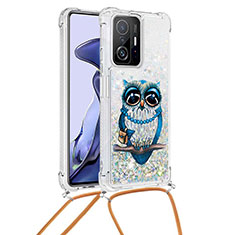 Funda Silicona Carcasa Goma Bling-Bling con Acollador Cordon Lanyard S02 para Xiaomi Mi 11T 5G Multicolor