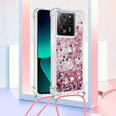 Funda Silicona Carcasa Goma Bling-Bling con Acollador Cordon Lanyard YB2 para Xiaomi Mi 13T Pro 5G Multicolor