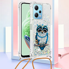 Funda Silicona Carcasa Goma Bling-Bling con Acollador Cordon Lanyard YB2 para Xiaomi Redmi Note 12 5G Multicolor