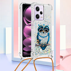 Funda Silicona Carcasa Goma Bling-Bling con Acollador Cordon Lanyard YB2 para Xiaomi Redmi Note 12 Pro 5G Multicolor