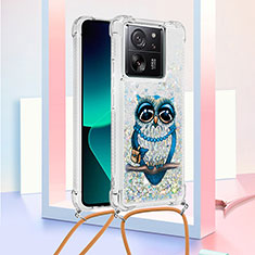 Funda Silicona Carcasa Goma Bling-Bling con Acollador Cordon Lanyard YB3 para Xiaomi Mi 13T 5G Multicolor