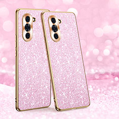 Funda Silicona Carcasa Goma Bling-Bling GS1 para Huawei Nova 10 Pro Oro Rosa